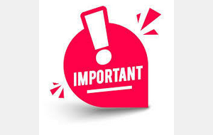 Annulation des entrainements du Samedi 29 novembre.